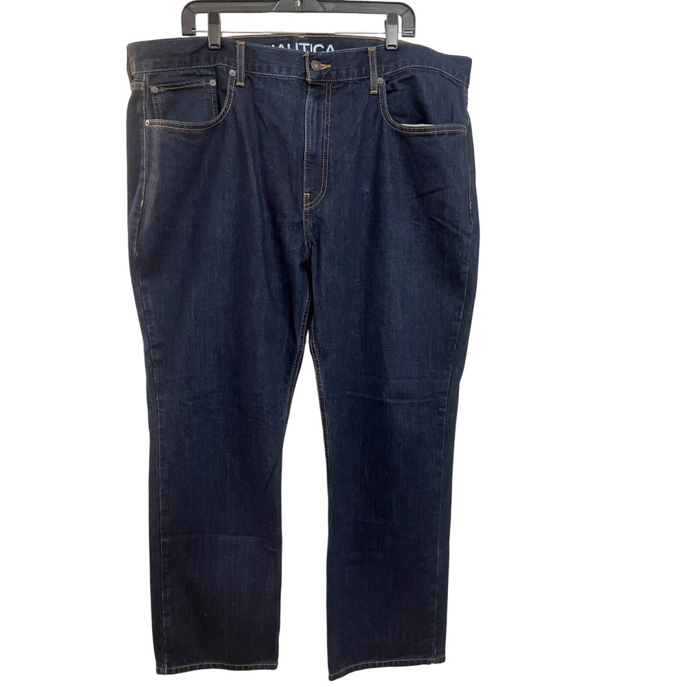Nautica Men Straight Fit Dark Wash Denim Jeans Size 40x30‎
